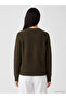 Vizyon New Season Brown Crew Neck Patterned Women's Knitwear Sweater - 4