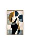 ALAYRA Abstract Round Circle Canvas Wall Art Outer Frame 60x80 cm - 4