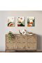 Signtouch Green Boho Mountain Sun Wrap Framed Canvas Wall Art Set of 3 40x60 cm - 3