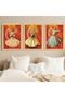 Signtouch Sacred Mosque Kaaba Islamic Wall Art Set of 3 Outer Frame 50x70 cm