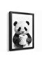 Signtouch Panda Toilet Paper Funny Animal Restroom Wall Art Outer Frame 40x60 cm