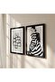 Signtouch Black White Fashion Geometric Wall Art 2-Piece Black Frame 50x70 cm - 5