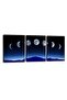 Signtouch Moon Phases Full Growth Cycle Wrap Framed Wall Art 3-Piece 40x60 cm