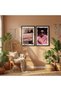 Signtouch Pink Fashion Girl Glam Boutique Wall Art 2-Piece Black Frame 40x60 cm - 2