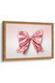 ALAYRA Pink Bow Teen Girls Dorm Apartment Wall Art Outer Frame 60x80 cm