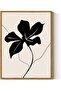 Signtouch Vintage Black Abstract Flower Mid Century Oil Framed Wall Art 40x60 cm