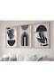 Signtouch Abstract Framed Canvas Wall Art Set of 3 30x40 cm