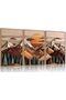 Signtouch Mountain Themed Landscape Wall Art 3-Piece Wooden Frame 40x60 cm