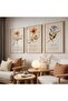 ALAYRA Floral Islamic Wall Art Set of 3 Outer Frame 60x80 cm - 2