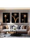 Signtouch Golden Dandelion Floral Wall Art 3-Piece Golden Frame 50x70 cm - 4