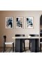Signtouch Blue Navy Watercolor Textured Wall Art 3-Piece Wooden Frame 30x40 cm - 4