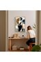 ALAYRA Abstract Round Circle Canvas Wall Art Outer Frame 60x80 cm - 5