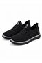 Men's Knitted Faylon Sole Sneaker Walking Shoes - Black Smoke - 3