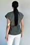 Women's Waist-Tied Gold Buttoned Vest - 4