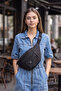 Multi-Compartment Unisex Waist Bag Cross Chest and Shoulder Bag with Lock Buckle and Adjustable Strap for Sports
