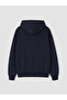 Xside Navy Blue Teddy Embroidered Women's Thick Zippered Sweatshirt - 8