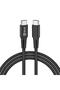 كيبل مغناطيسي USB-C الى USB-C، شحن سريع 100 واط، بيانات 480 ميجابت لكل ثانية، مغطى بالنايلون، كيبل ن