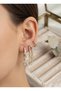 Brass Gold Color Zircon Stone Star Vintage Model Ysx Tiro Earring Set - 2