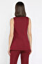 Lined Women's Vest with Button Detail - 3
