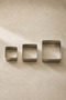 Metal 3-Cavity Square Cookie Cake Mold Square Shape Pastry Dessert Baking Mold Kw-3338 - 2