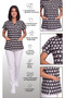 Women's V-Neck Bat Sleeve Cat Patterned Black Terycotton Fabric Doctor Nurse Scrubs Uniform Single Top - 6