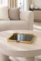 Square Mirrored Metal Decorative Tray – Presentation Tray with Gold & Silver Color Options 25X25 cm