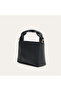 Women's Black Knitted Handle Shoulder Bag - 3