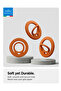 Grip Dual-Sided Magnetic Phone Ring Holder | Durable Silicone Finger Strap - Cosmic Orange - 2