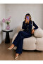 Belted Gold Buttoned Jacket Trousers Double Blazer Suit - 2