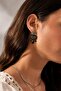 Black Modern Drop Enamel Earrings - 6