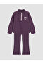 Purple High Collar Girls' Soft Touch Tights Set - 3