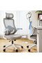 Ergonomic Office Chair, High Back Mesh Desk Chair with Adjustable Lumbar Support & Headrest, 90° Flip‑Up Armrests, SGS Certified Gas Lift, Reclining Computer Chair for Home Office, White - 2