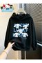 Children's Happy Lucky Printed Hoodie Hooded Sweatshirt Combed Cotton Fabric 3 Yarns Ribbed Unisex Winter Sweatshirt - 3