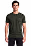 Men's Regular Fit Metallic Logo Detailed Round Neck Short Sleeve Khaki T-Shirt