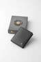 Genuine Leather Vertical Design Multi-Card Holder Men's Wallet Black/Sax – 13697 - 4