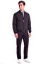 Men's Regular Fit Zippered Metallic Logo Detailed Bomber Black Jacket