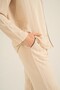 Women's Beige Woven Fabric Shirt Pajama Set, Viscose Fabric - 7