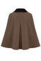 Velvet Collar Poncho - 2