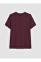 Vizyon New Season Plum Embroidered Soft Touch Women's T-Shirt - 7
