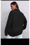Unisex Black Basic Zippered Comfortable Fit Soft Cardigan Sweatshirt - 6