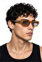 Zaravio Matt Orange Gray Mirror Men's Sunglasses - 2