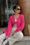 Women's Summer Openwork Knitted Tie-Up Crop Cardigan - 3
