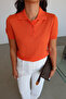Polo Collar Knitwear Blouse - 3