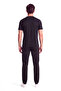 Men's Regular Fit Round Neck Metallic Logo Detailed Short Sleeve Black T-Shirt - 3