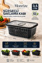 3.5 Liter Storage Container with Strainer Vegetable Fruit Greenery Storage Container Refrigerator Organizer 25X16 cm Bpa Free