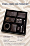 iPhone 17 Pro Compatible 9 Piece Genuine Leather Men's Gift Set Wallet Belt Case Croco Brown