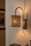 Ratta Wicker Textured Milk Brown Metal Antique Body Rustic E27 Single Wall Sconce - 6