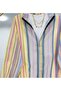 Striped Zippered Bomber Jacket - 2