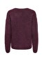Women's Onlcamilla V-Neck L/S Bordo Sweater - 15204588 - 4