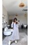 Light Gray Tensel Premium Shirt Dress Set - 5